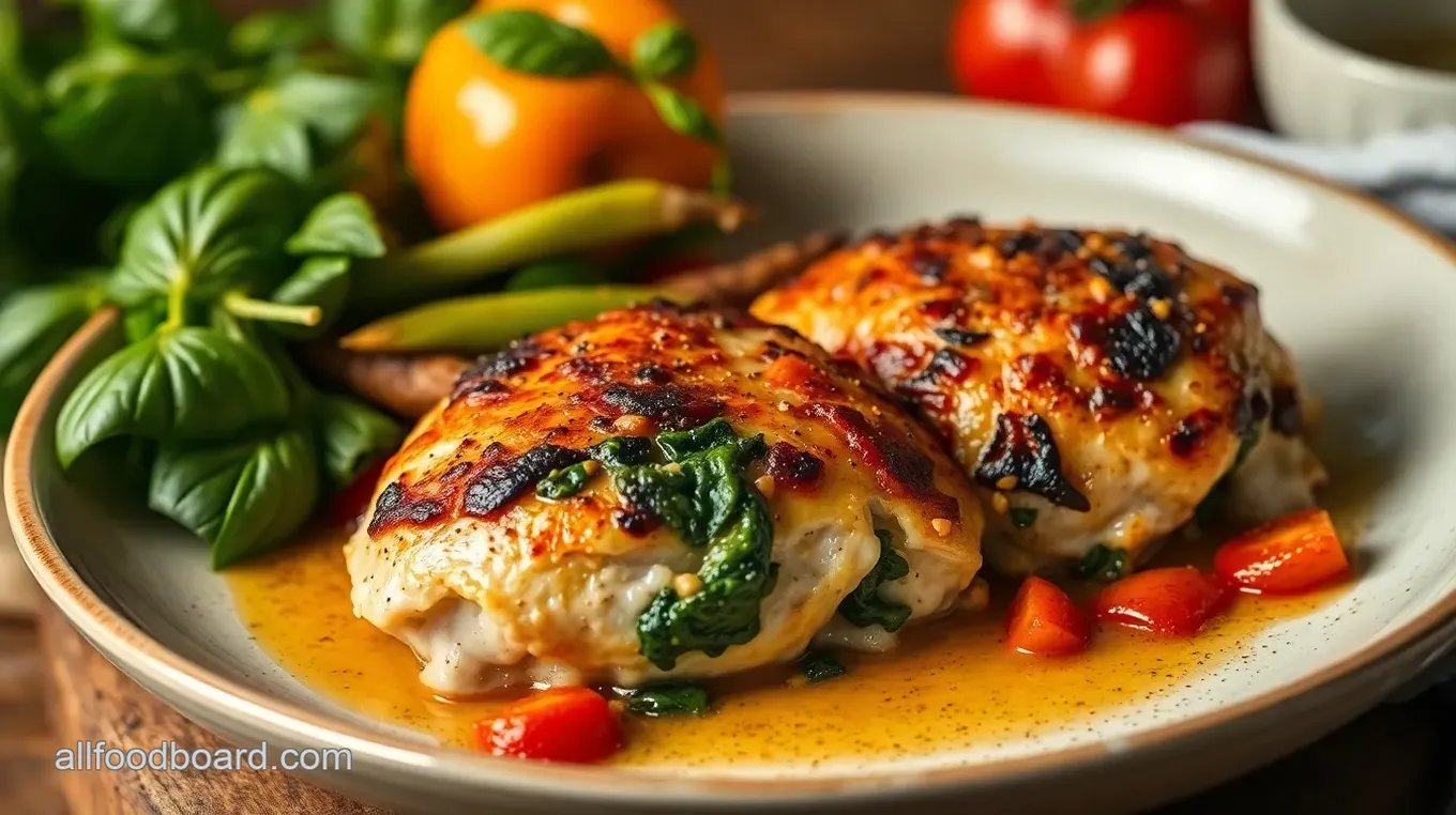 Stuffed Chicken Breast with Roasted Peppers