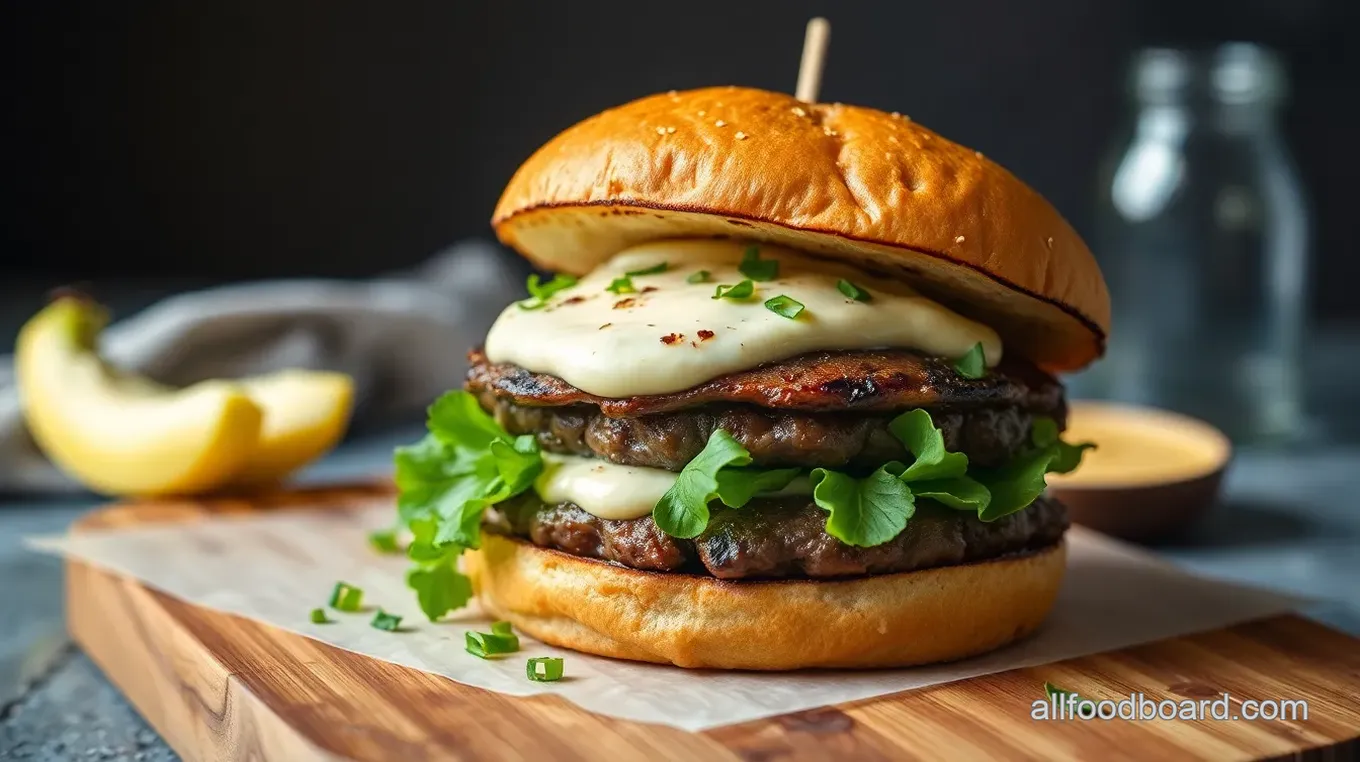 Ultimate Cheesy Garlic Crack Burger