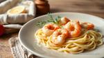 Cooked Shrimp Fettuccine Creamy Alfredo