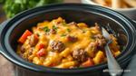 Slow Cooker Hamburger Cheesy Casserole