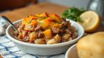 Baked Beef Loaded Potato Casserole Delight