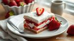 Bake Strawberry Dessert with Creamy Layers