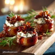 3 Ingredient Appetizer Recipes: Bacon Goat Cheese Dates (Quick)