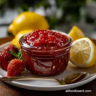 30 Minute Strawberry Freezer Jam with Lemon No Canning Needed