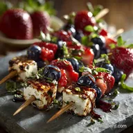 4th of July Appetizers: Easy Make-Ahead Red White and Blue Skewers