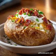 Baked Potato in Air Fryer for 4 Servings with Crispy Skin