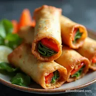 Air Fryer Vegetable Spring Rolls Crispy Easy