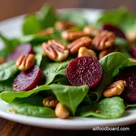 Warm Maple Vinaigrette Spinach Goat Cheese Salad