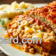 Bake Chicken Meatloaf with Ham & Cheese
