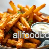 Bake Crispy Fries with Zesty Aioli Dip