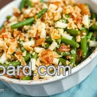 Bake Green Beans with Crispy Onion Topping