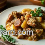 Hearty Baked Meat and Potatoes - Comforting Casserole: A Family Favorite