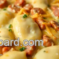 Bake Pierogi Casserole with Savory Kielbasa