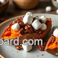 Heavenly Bake Sweet Potatoes with Pecans & Marshmallows: A Family Favorite