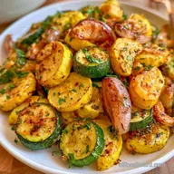 Baked Yellow Squash and Zucchini for 4