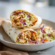 BBQ Chicken Coleslaw Wraps Recipe for 4