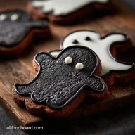Halloween Cookies: Black Cocoa Cut-Outs with Perfect Ghostly Icing