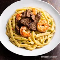 Blackened Steak Shrimp Alfredo Spicy Southern Italian