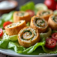 Easy Chicken Caesar Salad Pinwheels Recipe for Lunch or Parties