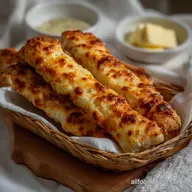 Homemade Cheesy Breadsticks Irresistible Comfort Food: Soft Inside