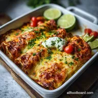 Cheesy Chicken Enchiladas: Creamy White Sauce Recipe