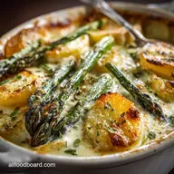 Easter Side Dishes: Creamy Asparagus Potato Gratin Recipe