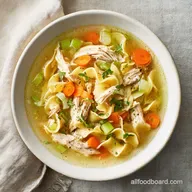 Chicken Noodle Soup with Tender Chicken