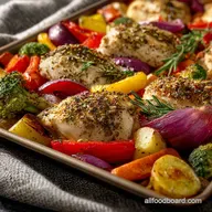 Healthy Meal Prep Idea with Chicken and Roasted Vegetables: Sheet Pan Ready