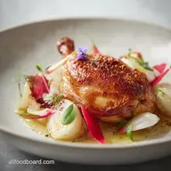 Chicken and Cabbage Recipes: Crispy Skin Braised with Cider