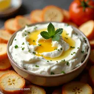 Whipped Ricotta Dip with Honey Sunshine on a Cracker