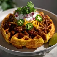 Cornbread Waffle with Chili: Crispy Crust