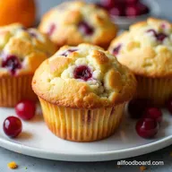 Light Moist Cranberry Orange Cottage Cheese Muffins Recipe