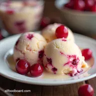 Homemade Cranberry Swirl Custard Ice Cream Recipe