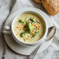 Broccoli Cheese Soup: Silky Creamy Base for 6 Servings