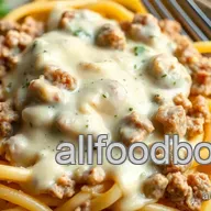 Creamy Ground Beef Alfredo in 30 Minutes