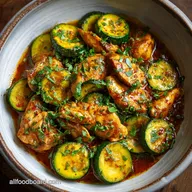 Creamy Paprika Zucchini Chicken for 4 Servings