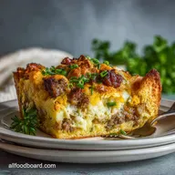 Crescent Roll Breakfast Casserole for 10 People Baked