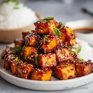 Irresistibly Crispy Honey Garlic Tofu Recipe: Oven-Only