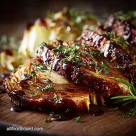 Roasted Cabbage: Crispy Caramelised Steaks with Balsamic Glaze