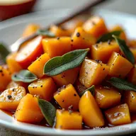 Crockpot Caramelized Butternut Squash and Apples with Maple Sage