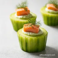 Cucumber Cups with Dill Cream Easy Salmon Bites