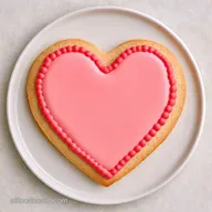Cutest Valentines Day Sugar Cookie with Royal Icing | Perfect Heart Shapes