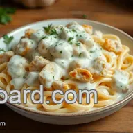 Ultimate Comfort: Cooked Chicken Pasta with Creamy Ranch Sauce!