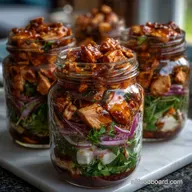 Easy BBQ Chicken Mason Jar Salad: 10-Minute Prep