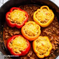 EASY STUFFED BELL PEPPERS Cheesy Beef Rice Weeknight Win