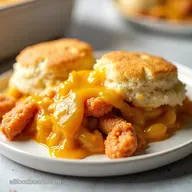 Easy Chicken Cobbler Dinner Casserole with Fluffy Biscuit Topping