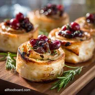 Christmas Party Appetizers: Festive Brie Pinwheels (Easy Make Ahead)
