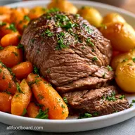 Easy Crockpot Roast Beef with Carrots