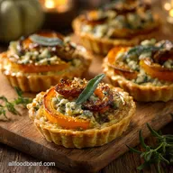 Fall Appetizers Flaky Butternut Sage Stilton Tartlets