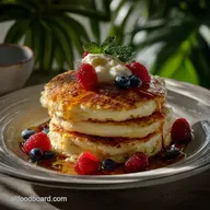 Fluffy Buttermilk Pancakes With Tangy Lift